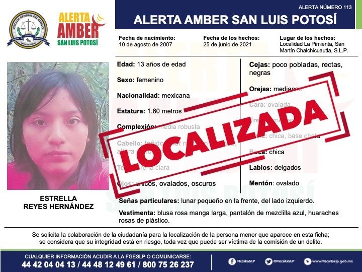 Desactivan Alerta Amber, la niña de San Martín Chalchicuautla ya fue encontrada