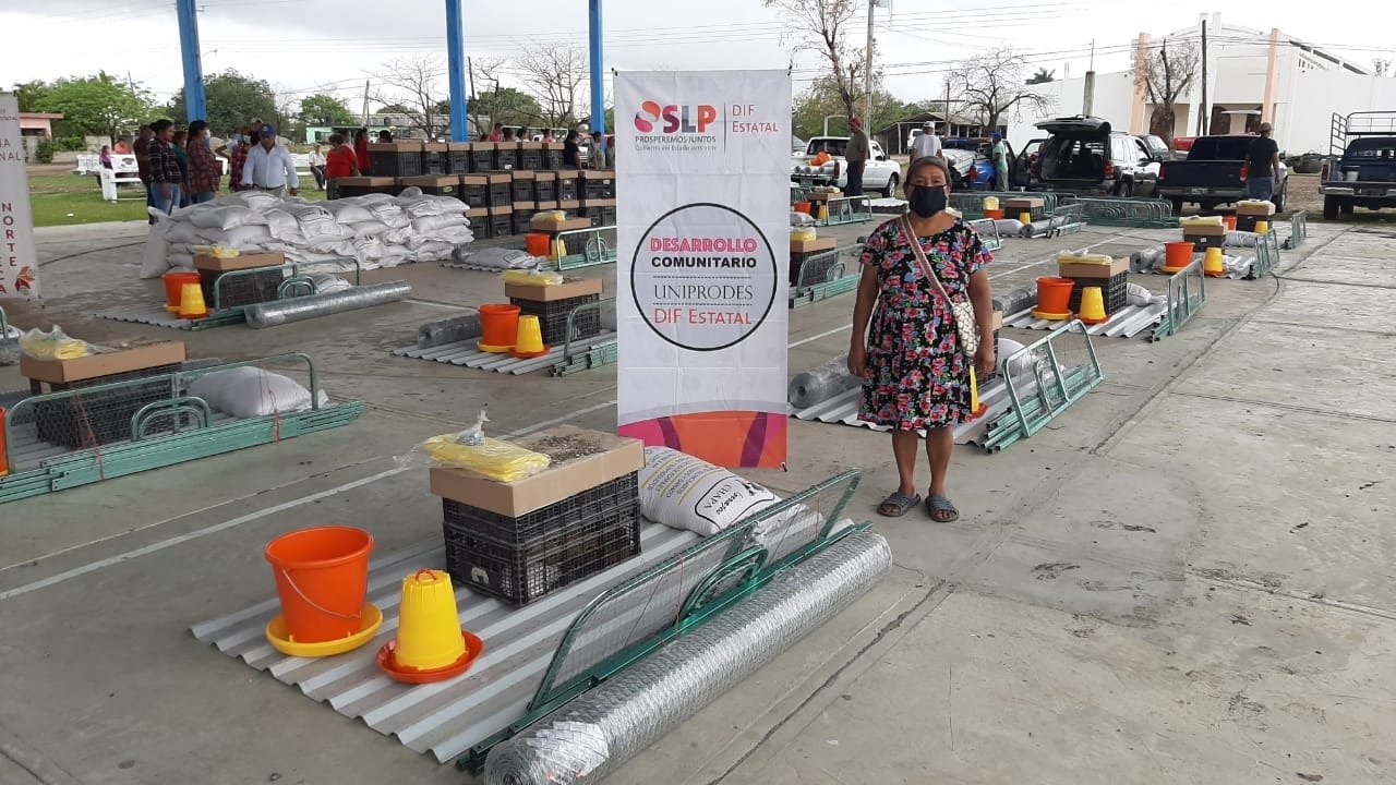 Entrega DIF paquetes de granjas avícolas