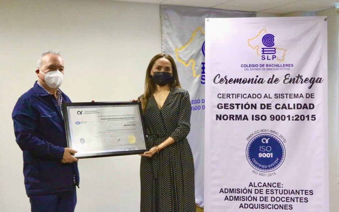 COBACH certifica su proceso de admisión de alumnos y docentes