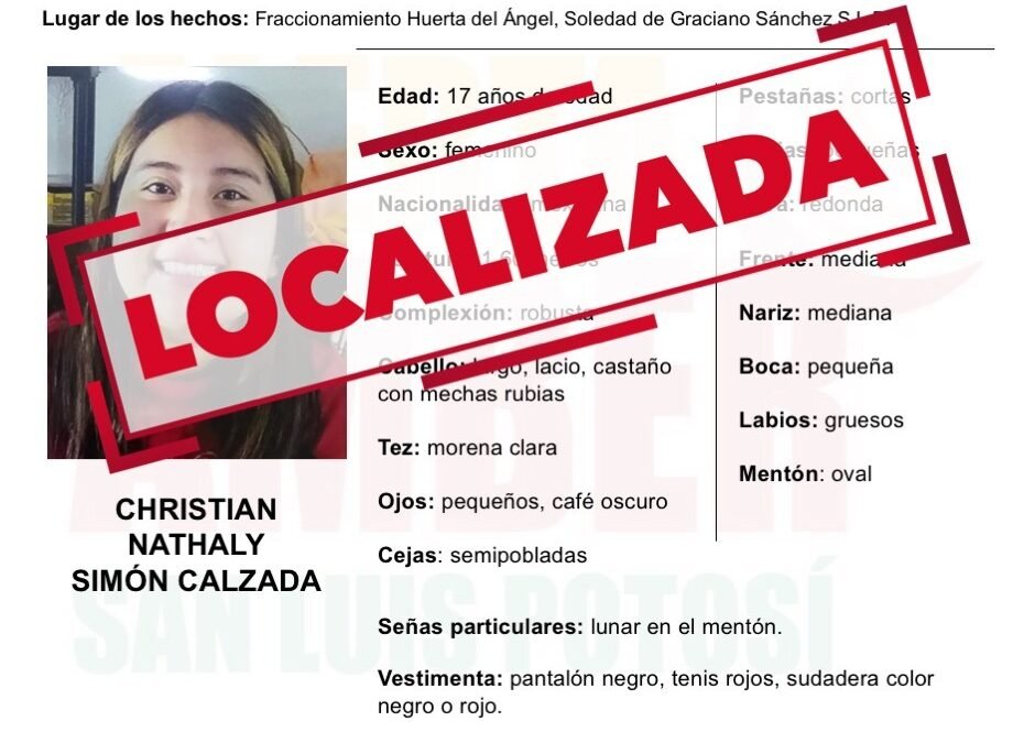 Localizan en jalisco a jovencita buscada en SLP