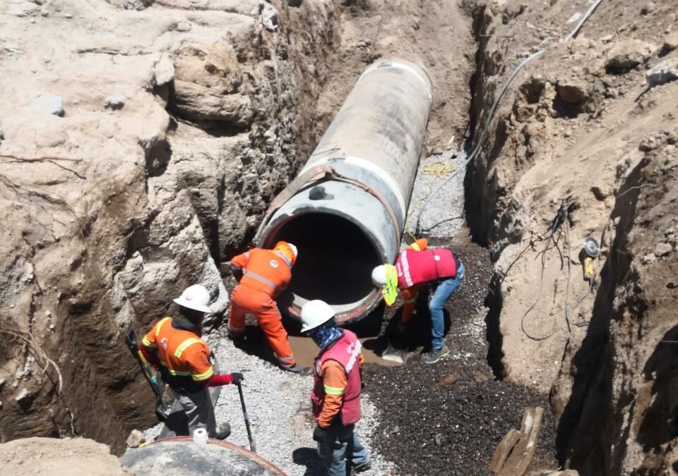 Avanzan reparaciones en fractura de ducto El Realito