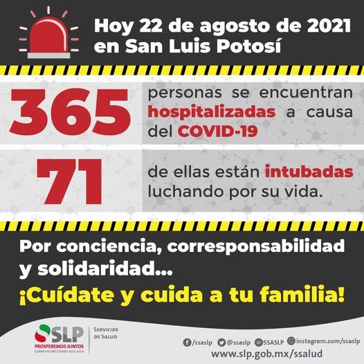 Cifras de contagios de COVID-19 en San Luis Potosí permanecen al alza