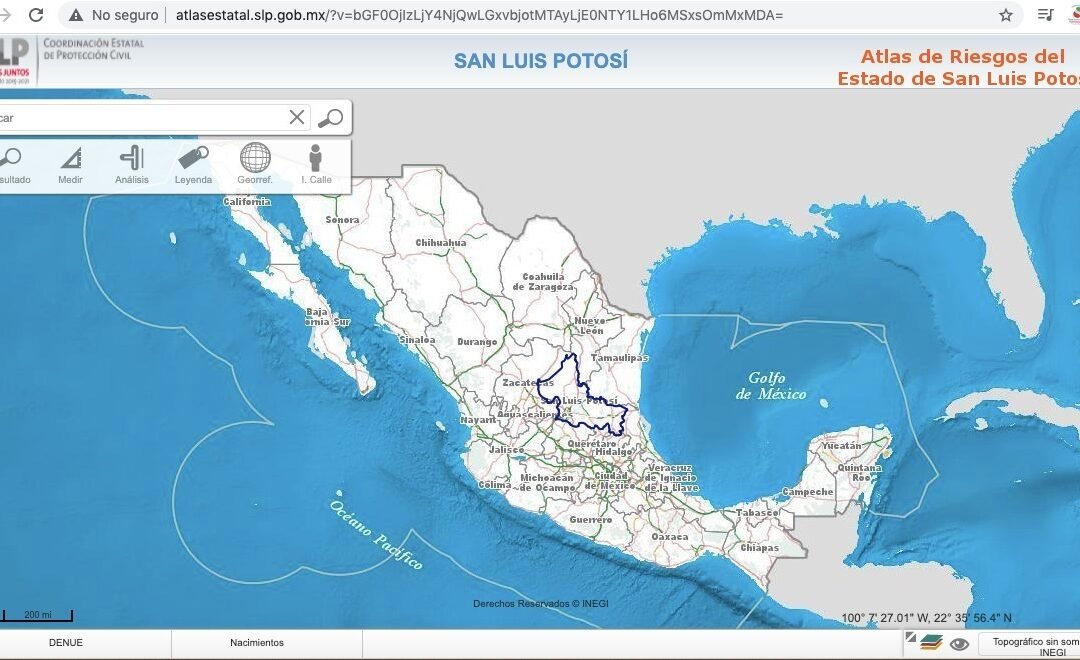 Durante la administración 2015-2021, se elaboraron atlas de riesgo para SLP