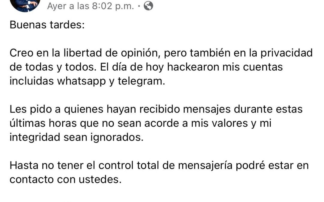 Hackean las cuentas de WhatsApp de Octavio Pedroza y Enrique Galindo