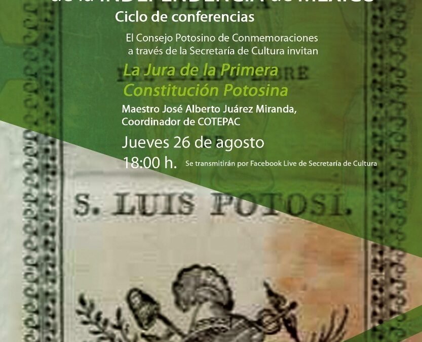 Promueve SECULT conferencia “La Jura de la Primera Constitución Potosina”