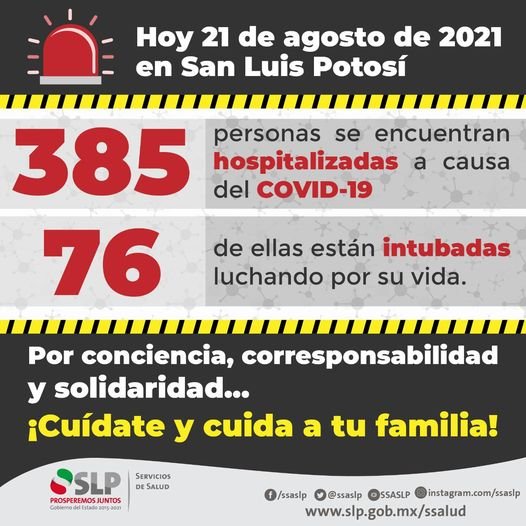 Secretaría de Salud federal ubica a SLP en semáforo naranja de alto riesgo de contagio