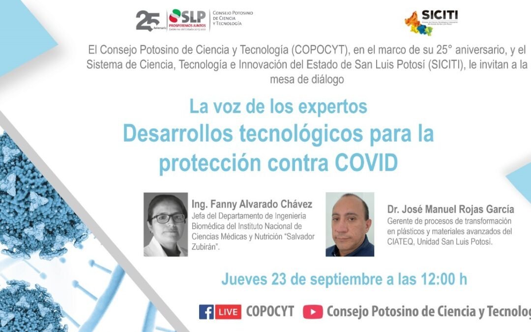 COPOCYT invita a mesa de diálogo “Desarrollos tecnológicos para la protección contra COVID”