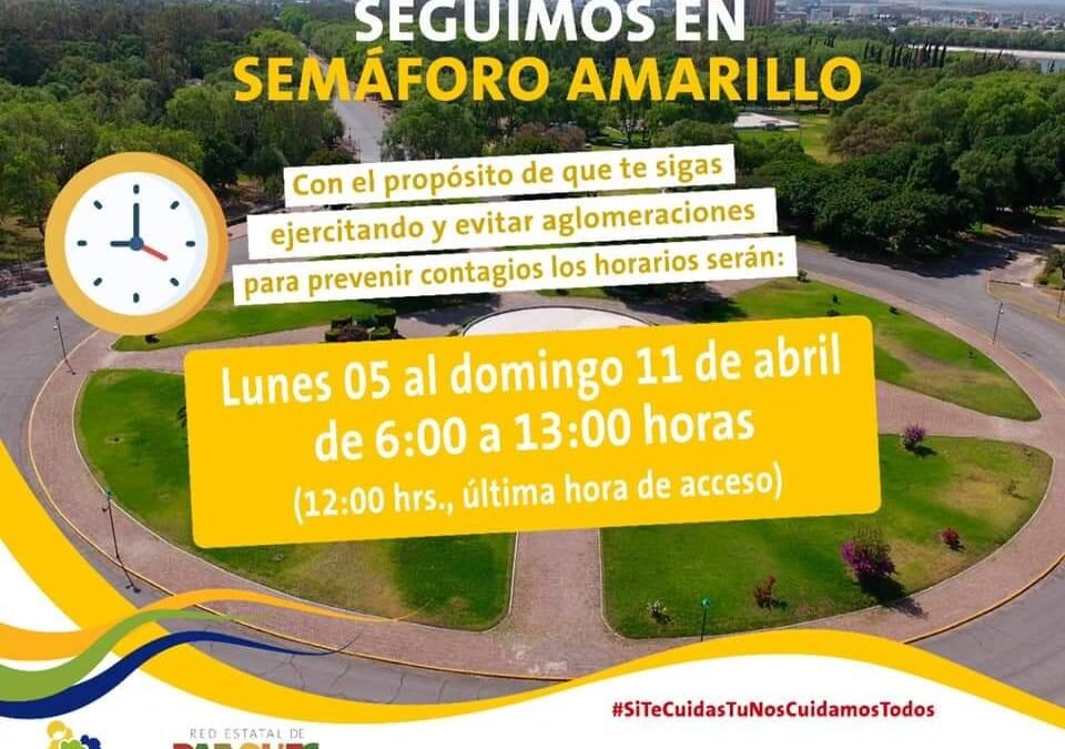 Parques tangamanga llaman a ser usuarios responsables ante semáforo amarillo