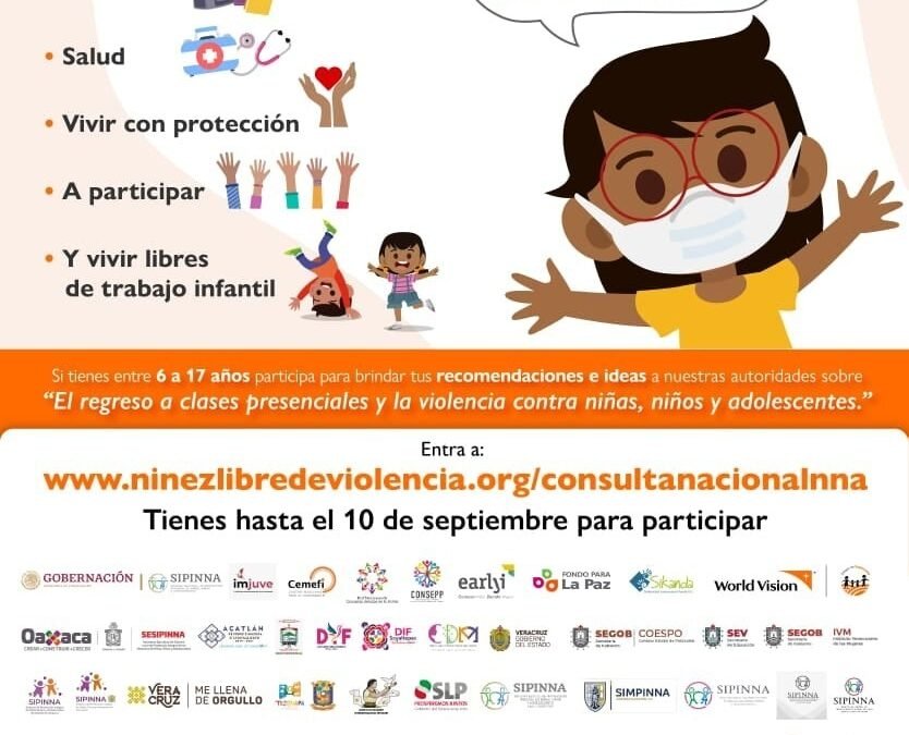 Invita SIPINNA a participar en la consulta nacional para conocer la voz de la niñez en la pandemia