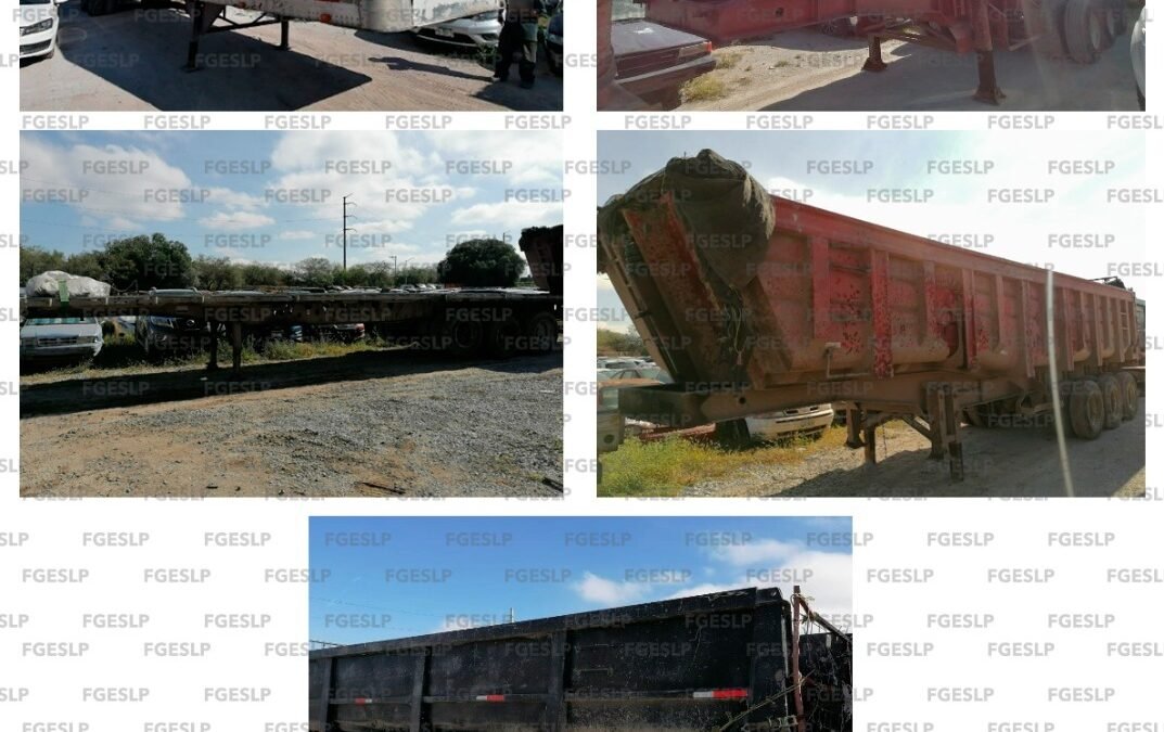 Agentes de FGE aseguran 5 semirremolques con posibles alteraciones