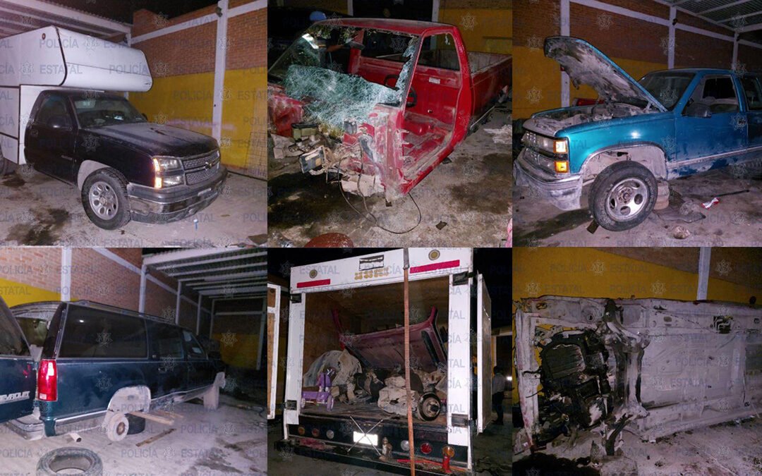 En operativo de coordinación, Policía Estatal asegura inmueble donde almacenaban vehículos robados