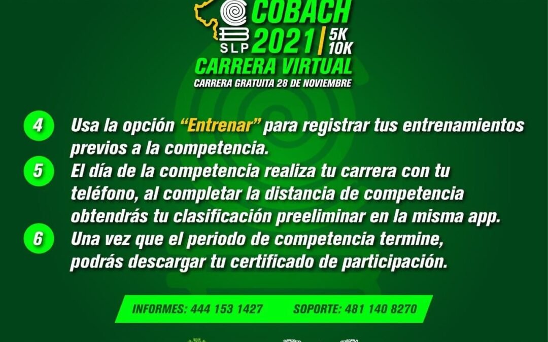 Invitan a estudiantes de COBACH a participar en carrera virtual