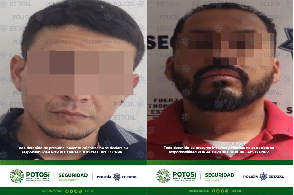 Policía Estatal detienen a dos masculinos con droga y equipos de radiocomunicación en la Zona Altiplano
