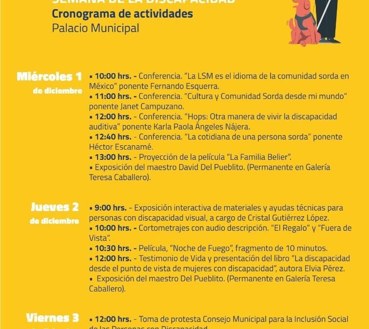 Invita DIF Municipal a la conmemoración de la Semana de la Discapacidad