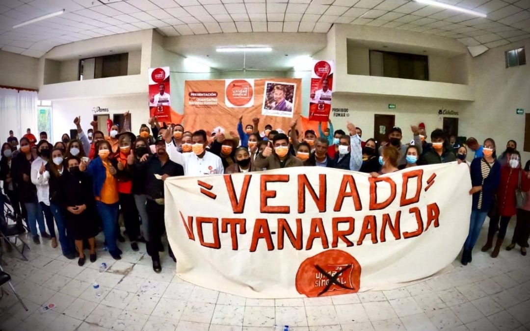 Bárcenas, candidato de la planilla naranja para la sección 26 del SNTE, gestiona segunda dosis de vacuna para docentes