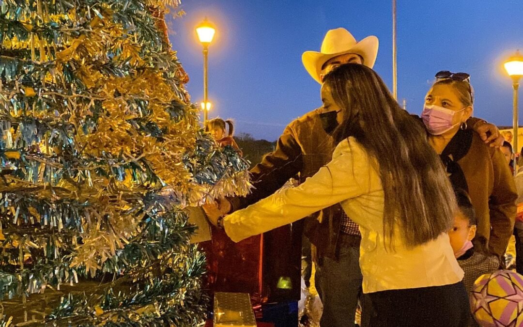 Habitantes de Bocas pueden disfrutar del árbol navideño en la Delegación