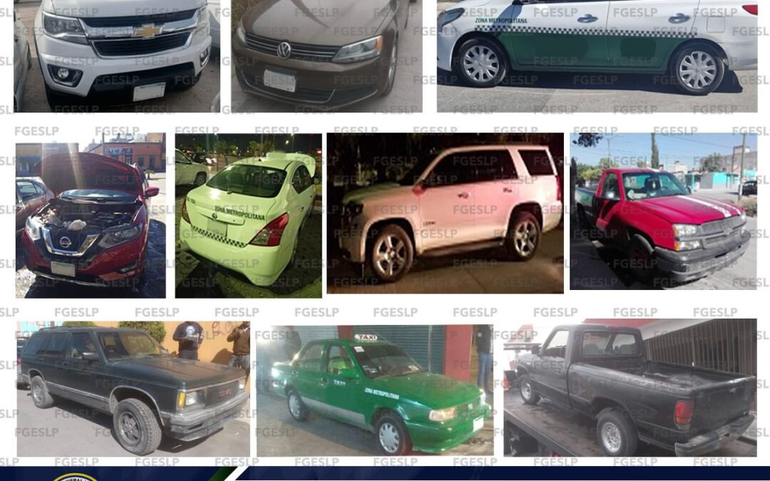Investigadores de fiscalía recuperan diez vehículos con reporte de robo
