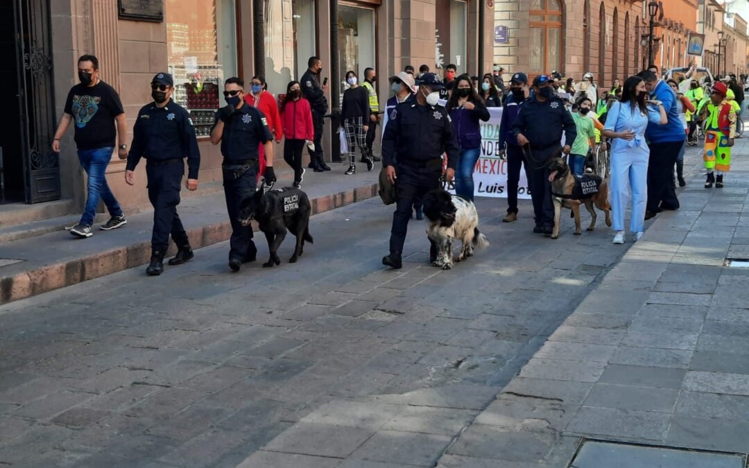 Policía Estatal realiza caminata con niñas y niños en conmemoración del día internacional de las personas con discapacidad