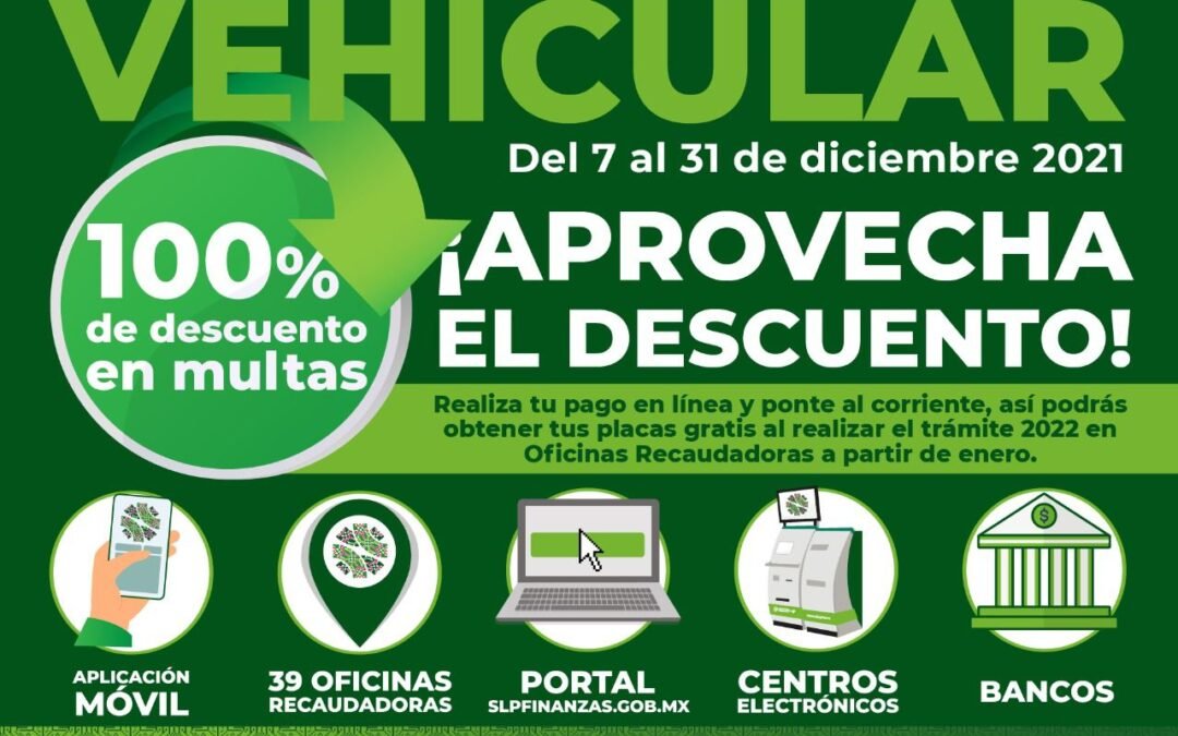 Habrá descuentos del 100 por ciento en multas de control vehicular