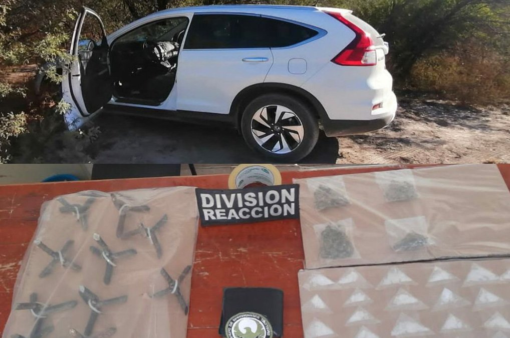 Policía Estatal recupera camioneta robada, droga y “poncha llantas” en Matehuala