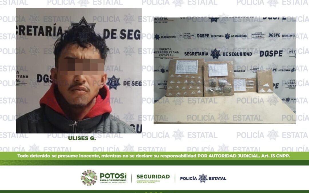 Policías Estatales detienen a nueve presuntos narcomenudistas y se aseguran más de 5 kilos de marihuana