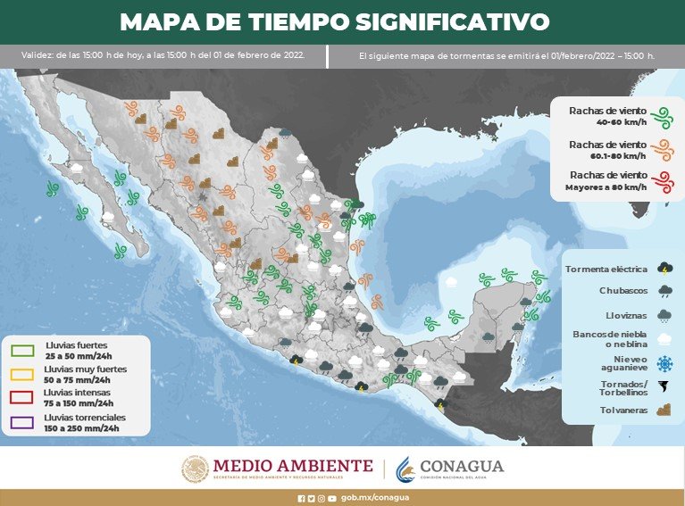 Sistema Municipal de Protección Civil emite pre-alerta por fuertes vientos