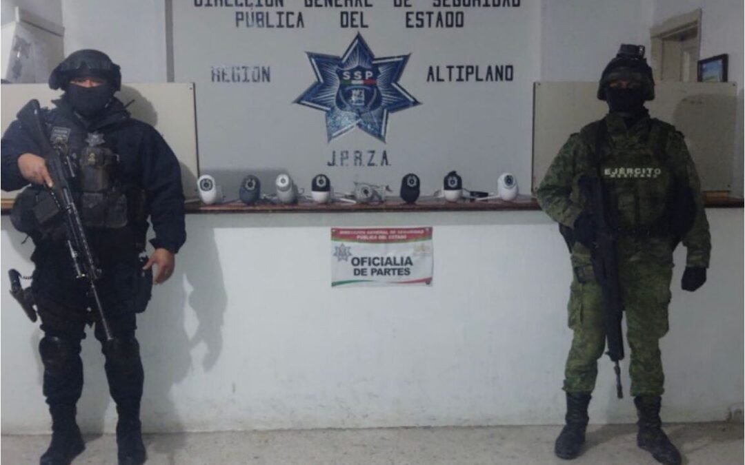 Policía Estatal y SEDENA desmantelan red privada de videovigilancia utilizada por un grupo criminal