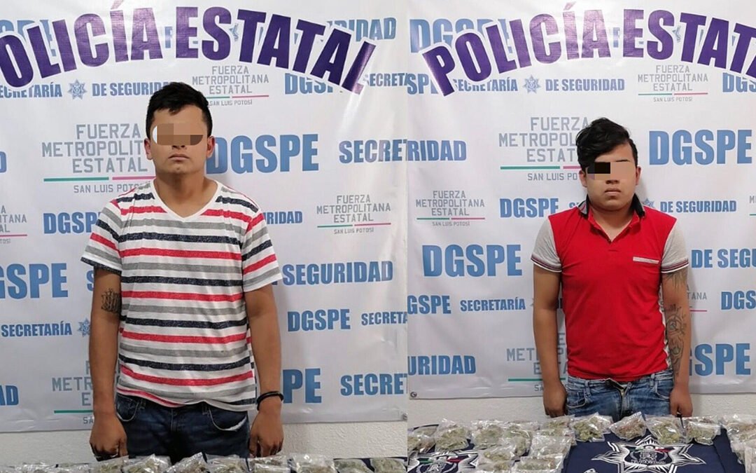 Policía Estatal realiza importante aseguramiento de droga en ciudad valles, hay 5 detenidos entre ellos una menor de edad