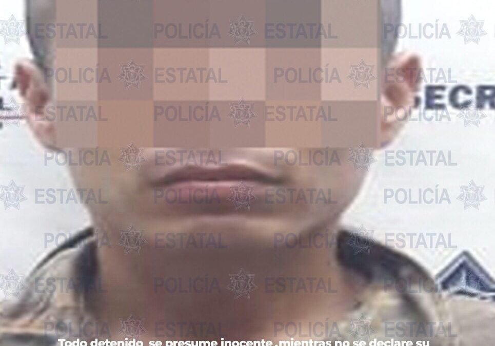 Policías estatales detienen a presunto por daños y robo al interior de una camioneta