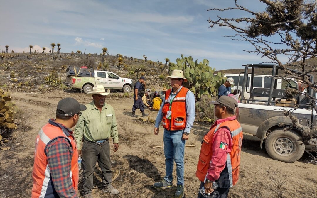 SOFOCAN INCENDIO EN CHARCAS