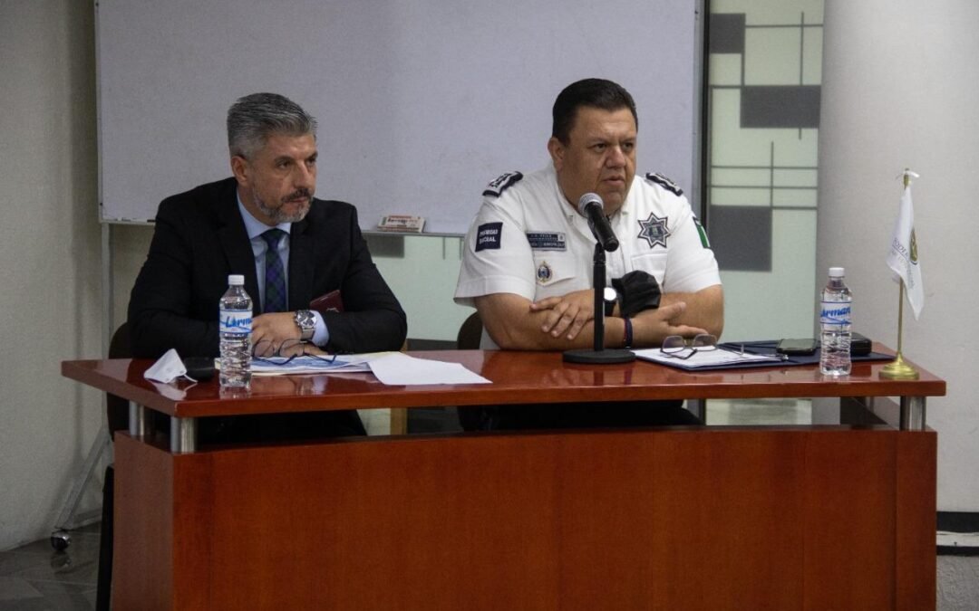 Agregado policial de la Embajada de Chile imparte conferencia a integrantes de la SSPC del municipio de SLP