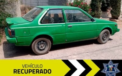 En el cuadrante oriente, agentes de la SSPC localizan vehículo con reporte de robo