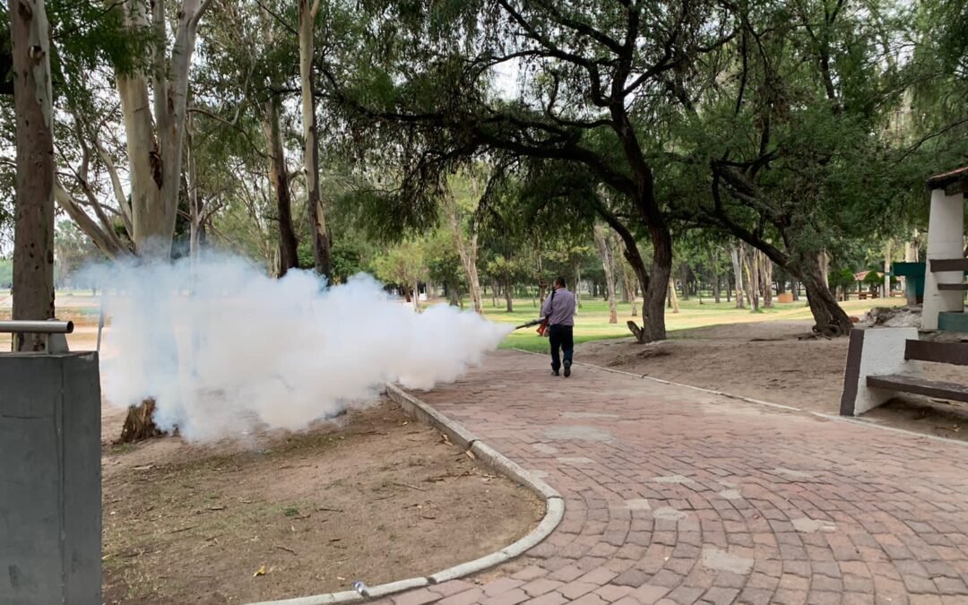 Campaña contra mosquitos parque Tangamanga