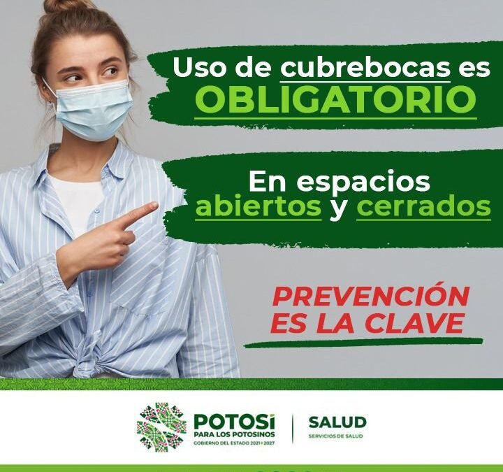 USO OBLIGATORIO DE CUBREBOCAS NUEVAMENTE EN SLP: GOBIERNO