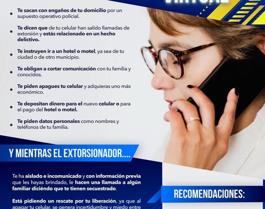 FISCALÍA ORIENTA A LOS CIUDADANOS PARA QUE EVITAN SER VÍCTIMAS DE SECUESTROS VIRTUALES