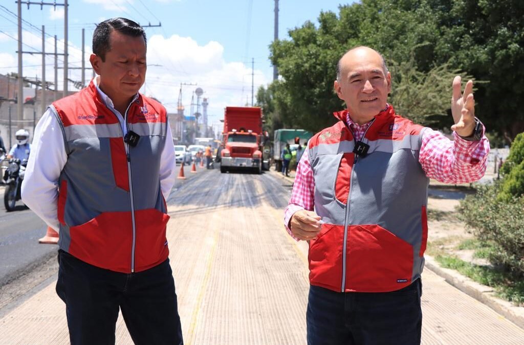 Alcalde Enrique Galindo supervisó rehabilitación de avenida Salk; “avanzamos sin escatimar en nada”, señaló