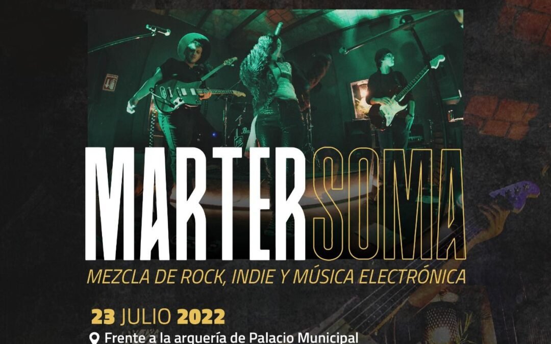 La propuesta innovadora de la banda potosina Marter Soma se presenta en la Plaza de Armas