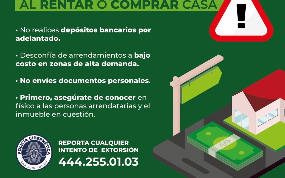 ALERTA CIUDADANA POR ESTAFAS EN COMPRA-VENTA Y RENTA DE INMUEBLES MEDIANTE SITIOS ELECTRÓNICOS