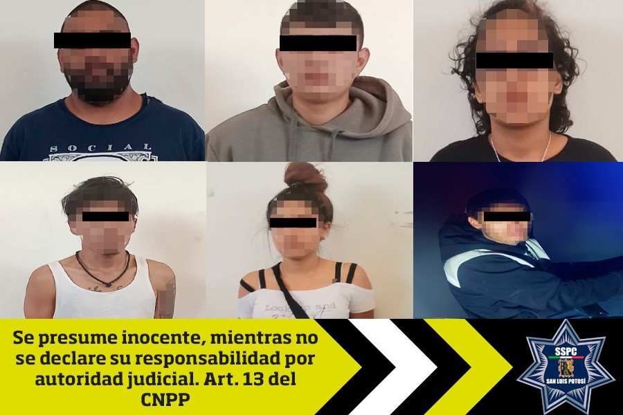 Policía Municipal detiene a 6 personas por robo a tiendas de conveniencia con violencia