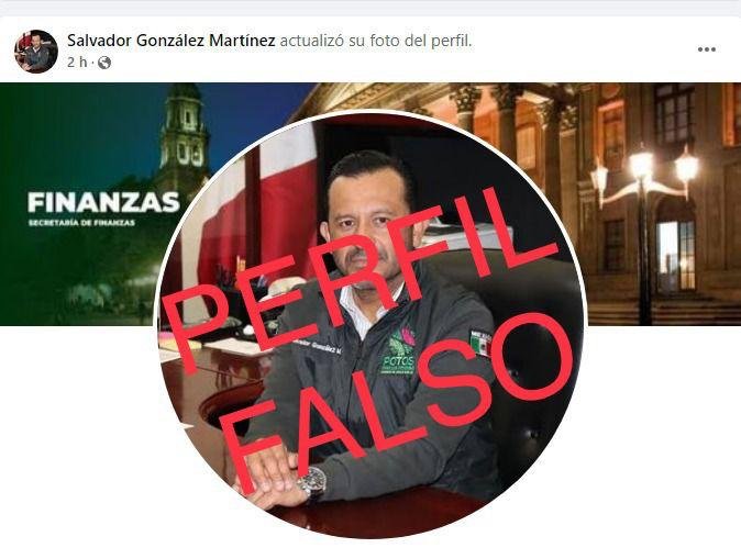 ALERTAN POR PERFIL FALSO DEL SECRETARIO DE FINANZAS EN FACEBOOK
