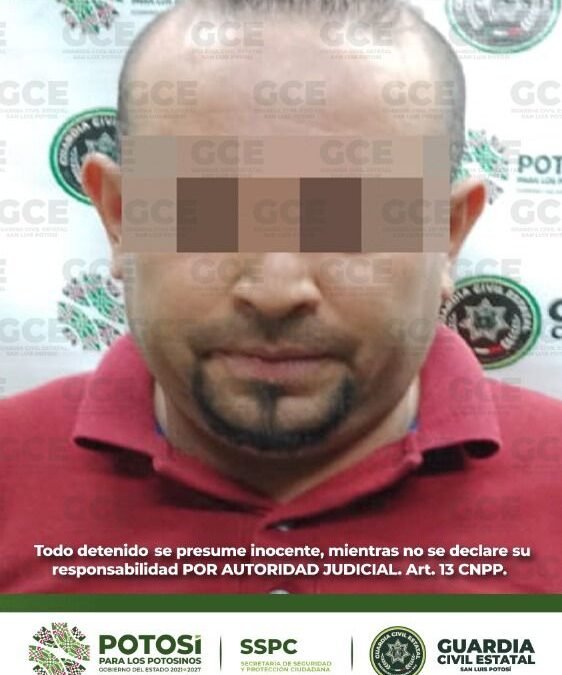 POR EL DELITO DE USURPACIÓN DE FUNCIONES, GUARDIA CIVIL ESTATAL DETIENE A SUJETO