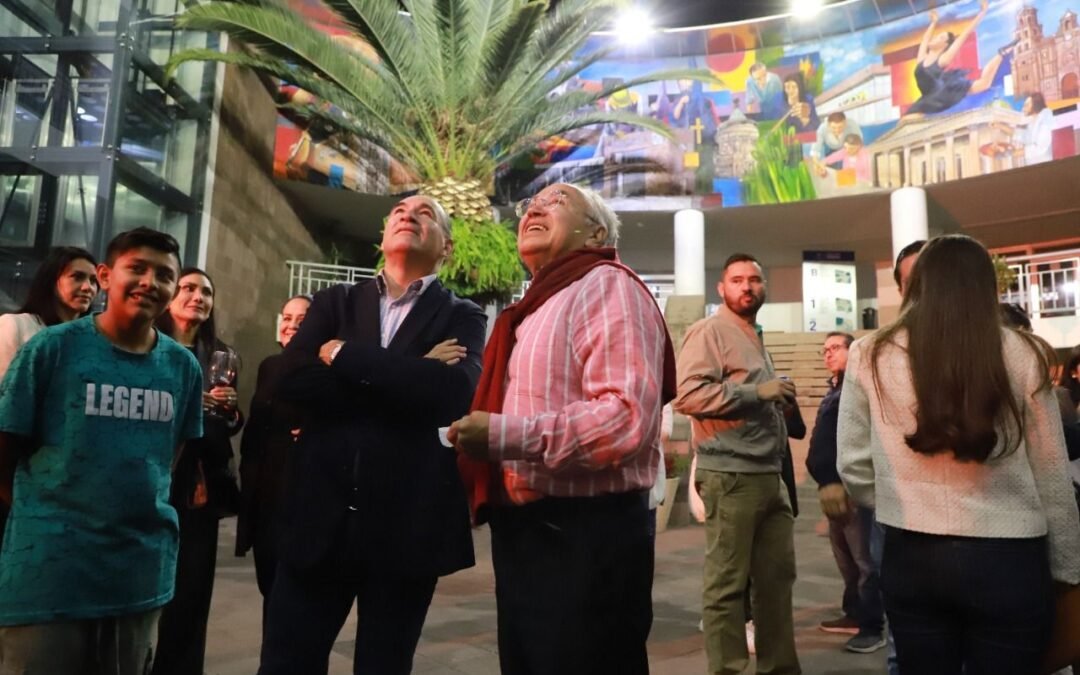 Alcalde Enrique Galindo develó el nuevo mural de la UAM, con el que se celebran 430 años de la fundación de la ciudad