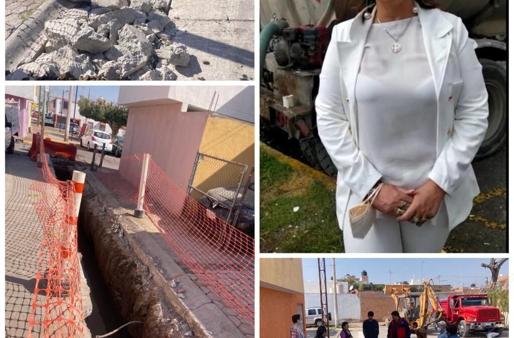 Regidora Ángeles Hermosillo gestiona solución a drenaje colapsado en la colonia Llamaradas