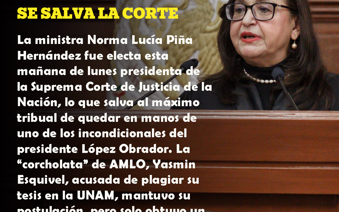 La ministra Norma Lucía Piña Hernández