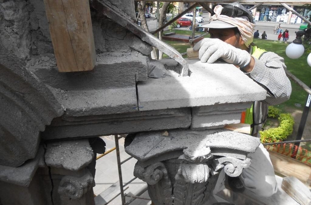 Rehabilitación de la Columna de la Independencia con trabajos especializados