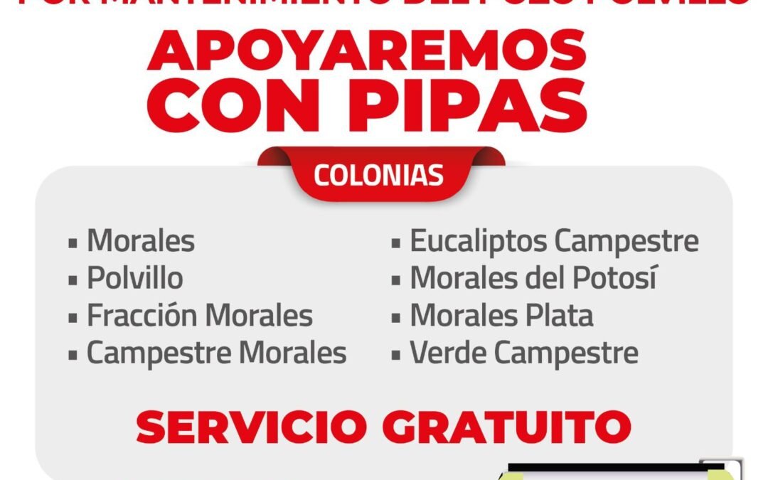 La entrega de agua del Gobierno de la Capital y el Nuevo Interapas es un servicio gratuito para atender a los potosinos