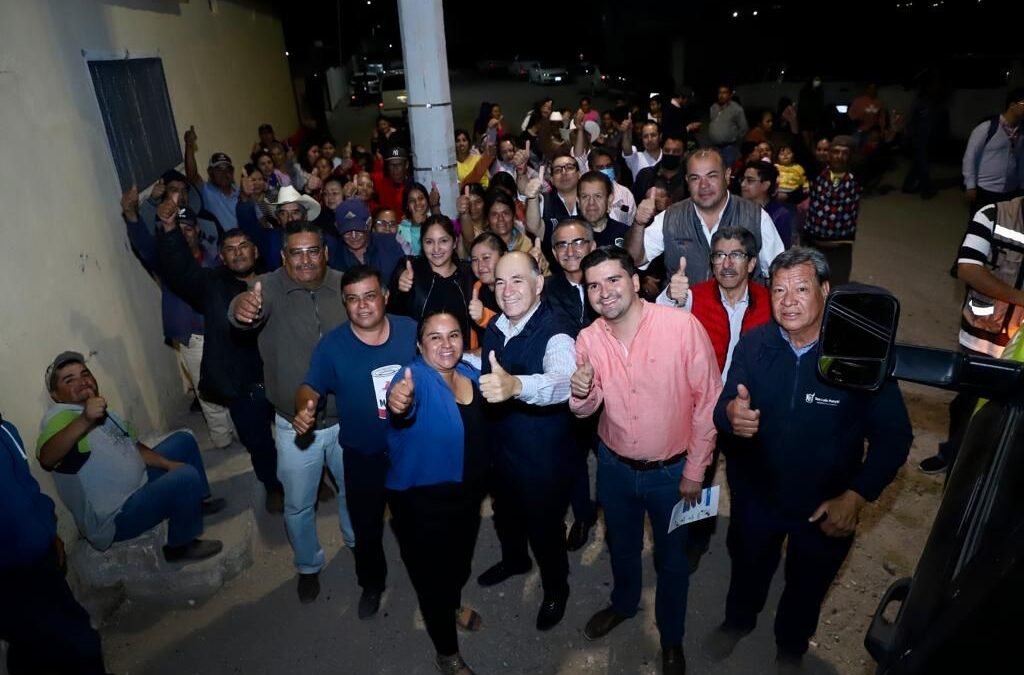 Alcalde Enrique Galindo cumple compromisos de Alumbrado Táctico