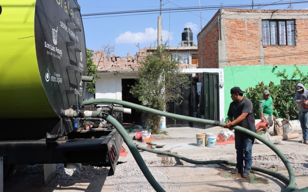 Con organización, esfuerzo y responsabilidad ciudadana, Ayuntamiento atiende las necesidades de agua de SLP