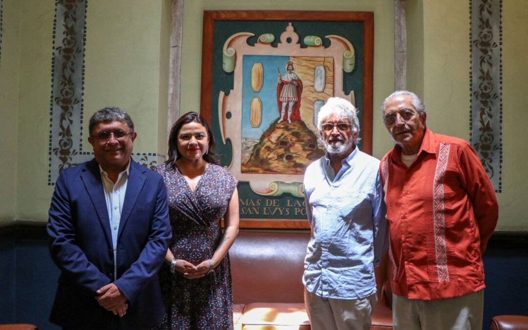 El artista Jordi Boldó visita exposición de Palacio Municipal, en el marco del Festival San Luis en Primavera