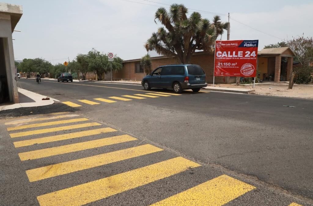 Vialidades Potosinas lleva más de 610 mil metros cuadrados de rehabilitación integral de calles y avenidas de la Capital